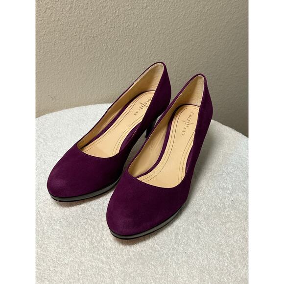 Cole Haan Purple Suede Heels - Picture 1 of 10